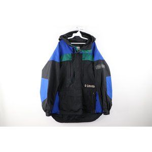 Vintage 90s Columbia Mens XL Ascent Spell Out Color Block Packable Anorak Jacket